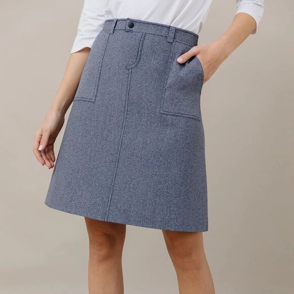 Apparalel Dresses & Skirts - Apparalel Knit Aline Skirt Denim